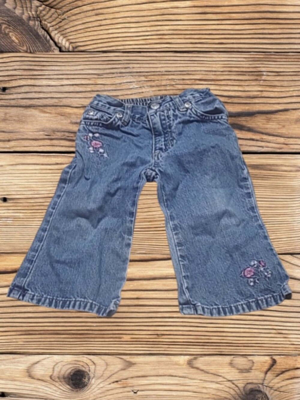 LITTLE GIRL'S OLD NAVY FLOWER JEANS